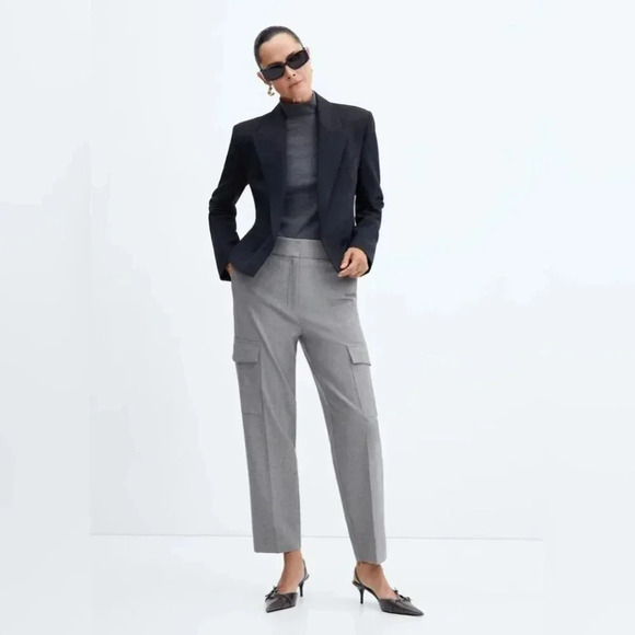 Mango Gray Turtleneck Shirt NWT - Picture 5 of 7